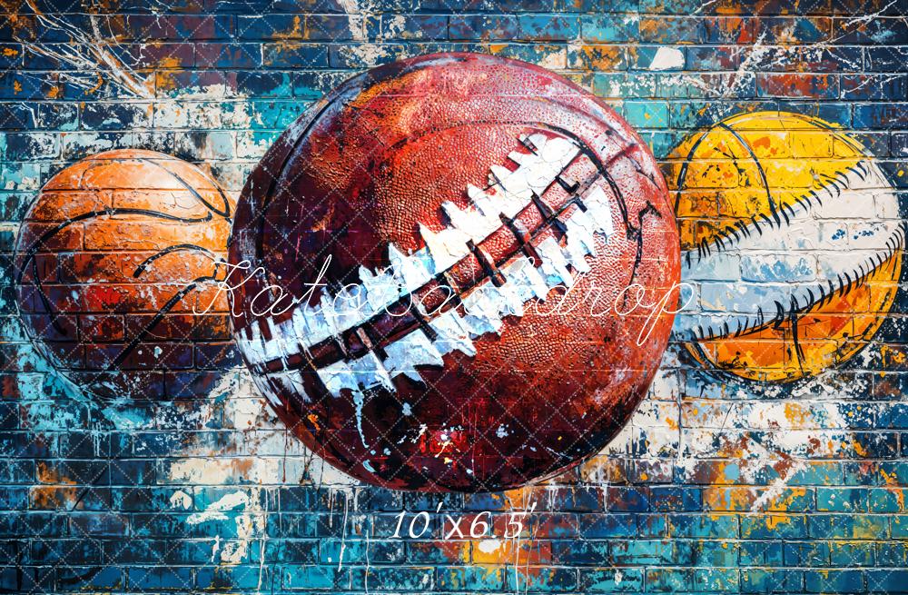 Kate Sports Graffiti Rugby Wall Backdrop Designed by Emetselch -UK