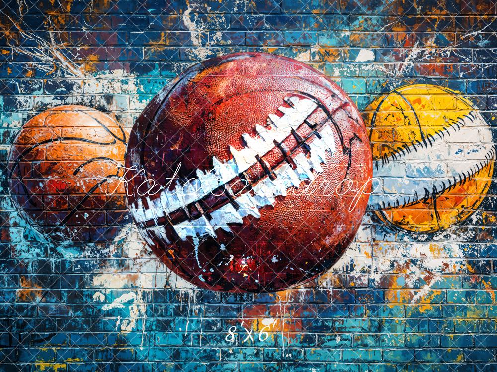 Kate Sports Graffiti Rugby Wall Backdrop Designed by Emetselch -UK