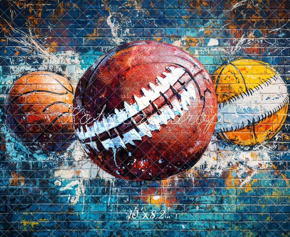 Kate Sports Graffiti Rugby Wall Backdrop Designed by Emetselch -UK