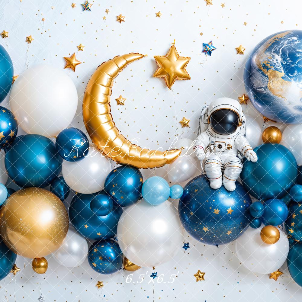 Kate Cake Smash Space Astronaut Balloon Backdrop Designed by Emetselch -UK