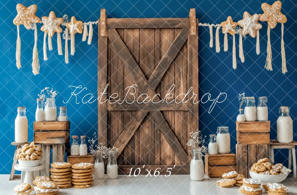 Kate Rustic Milk Cookie Wood Backdrop Designed by Patty Robert -UK