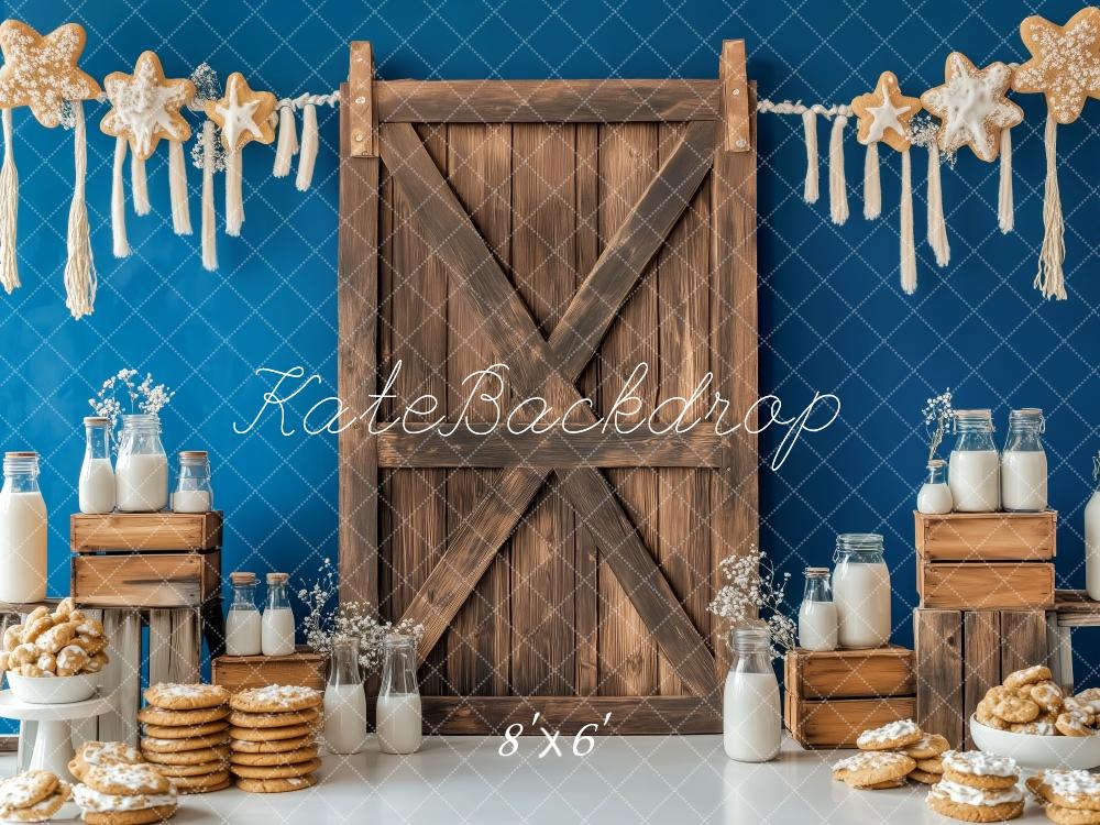 Kate Rustic Milk Cookie Wood Backdrop Designed by Patty Robert -UK