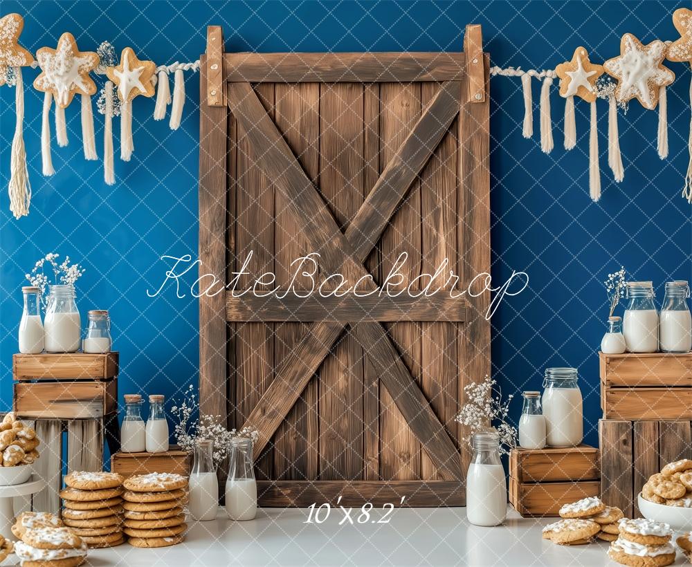 Kate Rustic Milk Cookie Wood Backdrop Designed by Patty Robert -UK