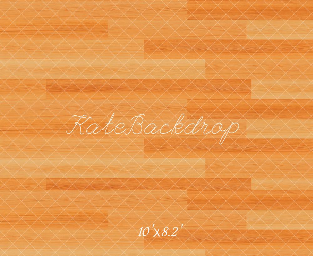 Kate Orange Wooden Floor Backdrop Designed by Kate Image
