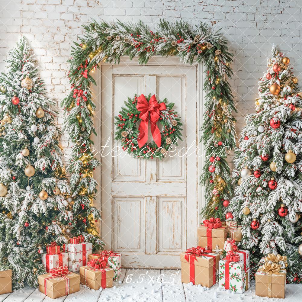 Kate Christmas Tree Door Gifts White Backdrop Designed by Emetselch -UK
