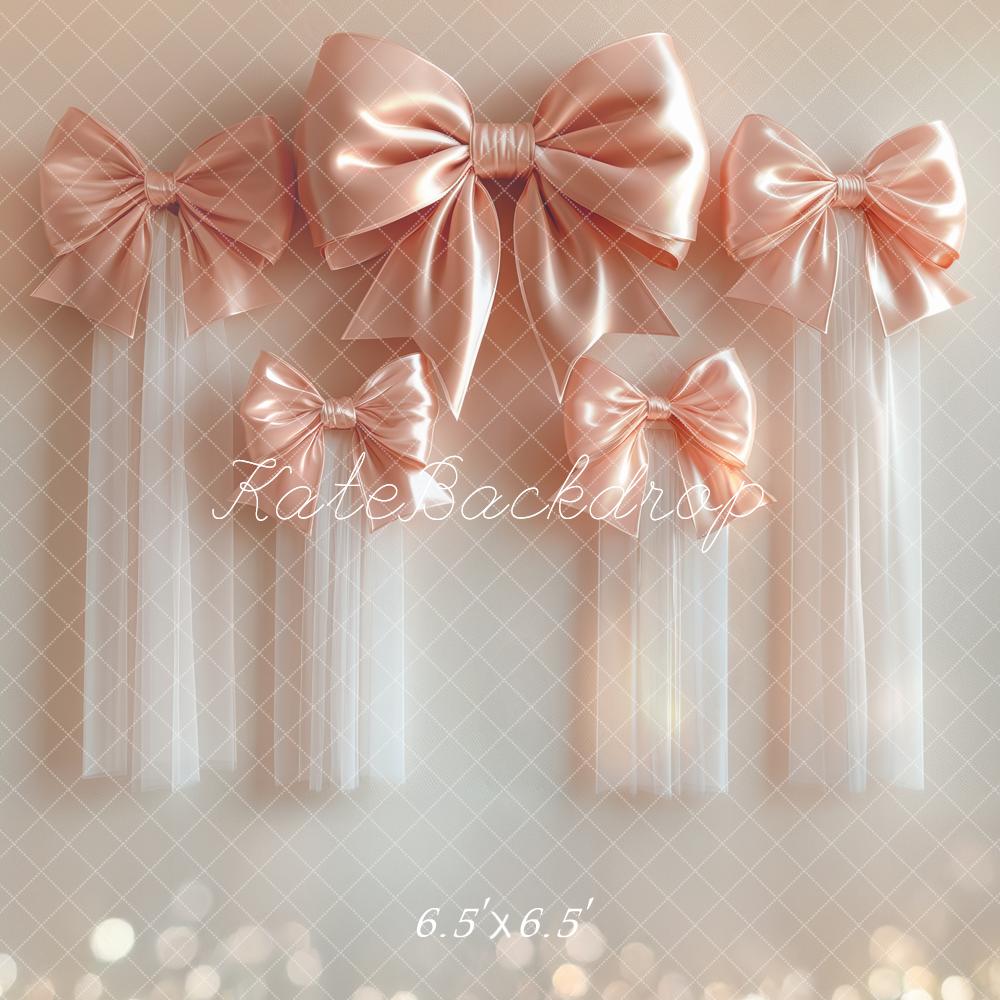 Kate Elegant Pink Bows Backdrop Designed by Mini MakeBelieve -UK