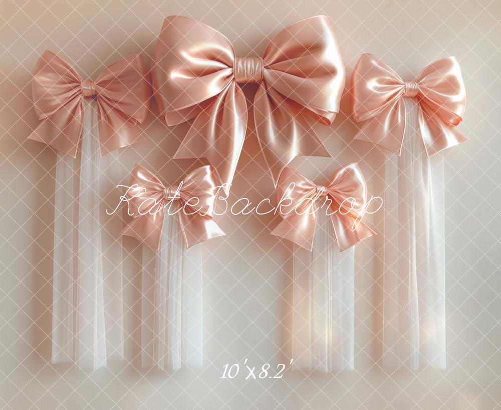Kate Elegant Pink Bows Backdrop Designed by Mini MakeBelieve -UK