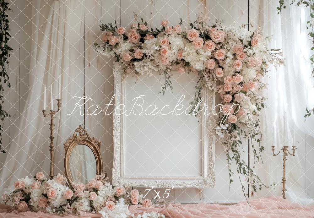 Kate Vintage Flower Mirror Backdrop Designed by Patty Robert -UK