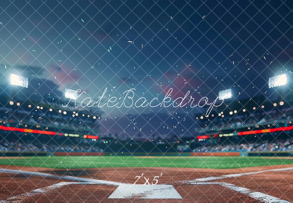 Kate Baseball Stadium Night Lights Backdrop Designed by Lidia Redekopp -UK