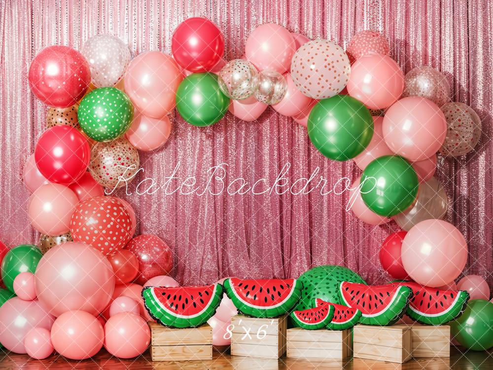 Kate Cake Smash Summer Watermelon Balloon Backdrop Designed by Emetselch -UK