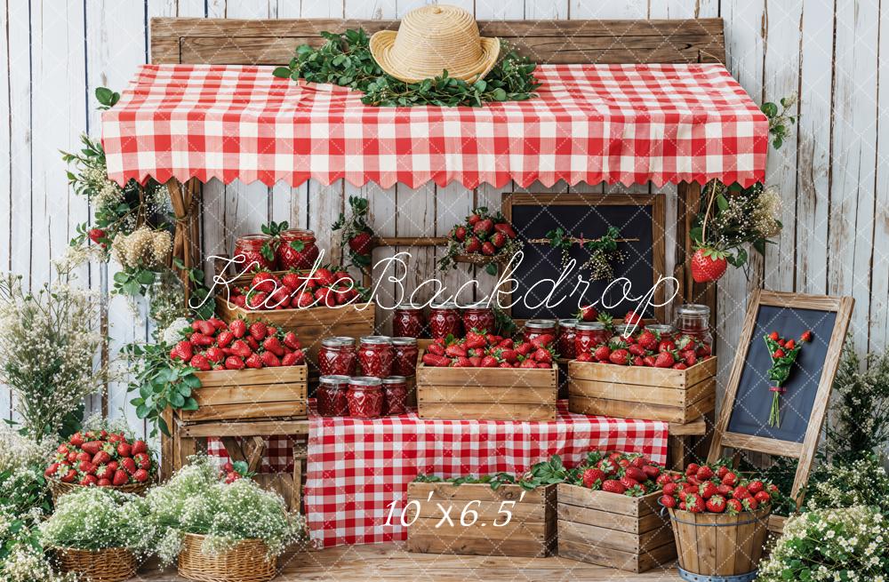 Kate Summer Strawberry Market Stand Backdrop Designed by Emetselch -UK