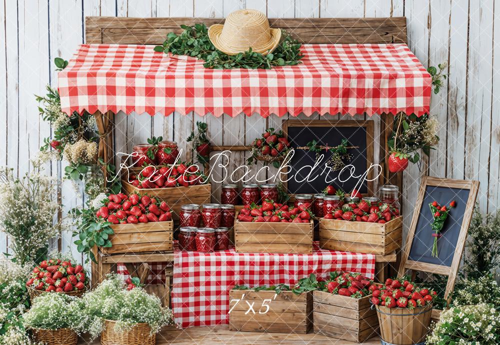 Kate Summer Strawberry Market Stand Backdrop Designed by Emetselch -UK
