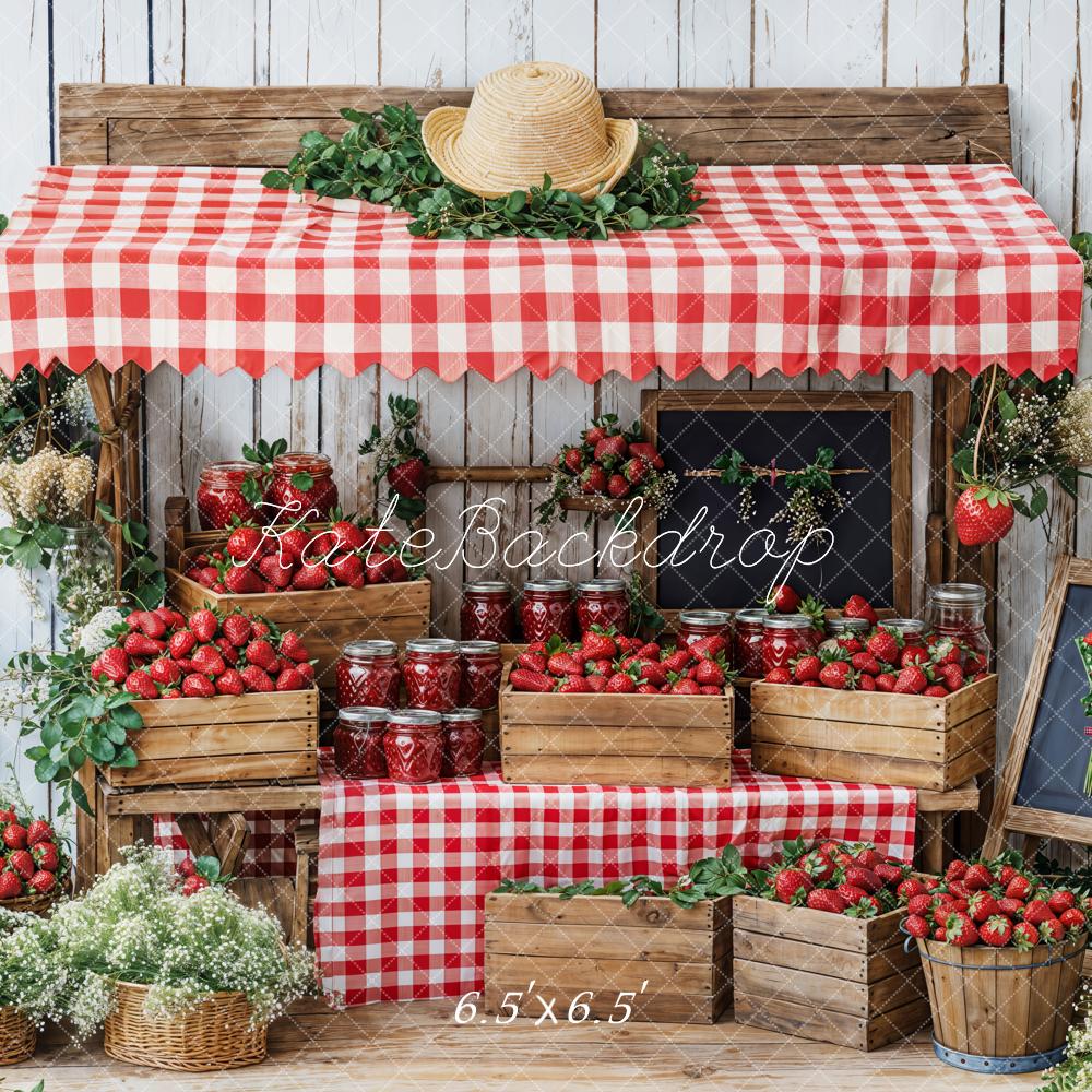 Kate Summer Strawberry Market Stand Backdrop Designed by Emetselch -UK