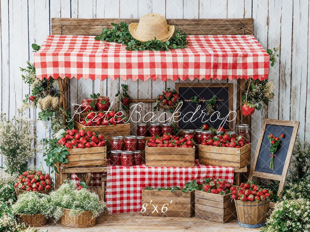 Kate Summer Strawberry Market Stand Backdrop Designed by Emetselch -UK