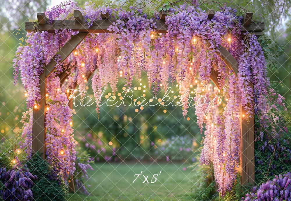 Kate Wisteria Floral Arch Garden Lights Backdrop Designed by Kate Image -UK