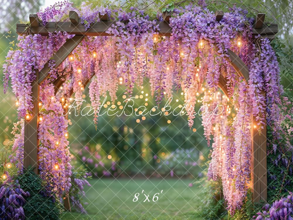 Kate Wisteria Floral Arch Garden Lights Backdrop Designed by Kate Image -UK