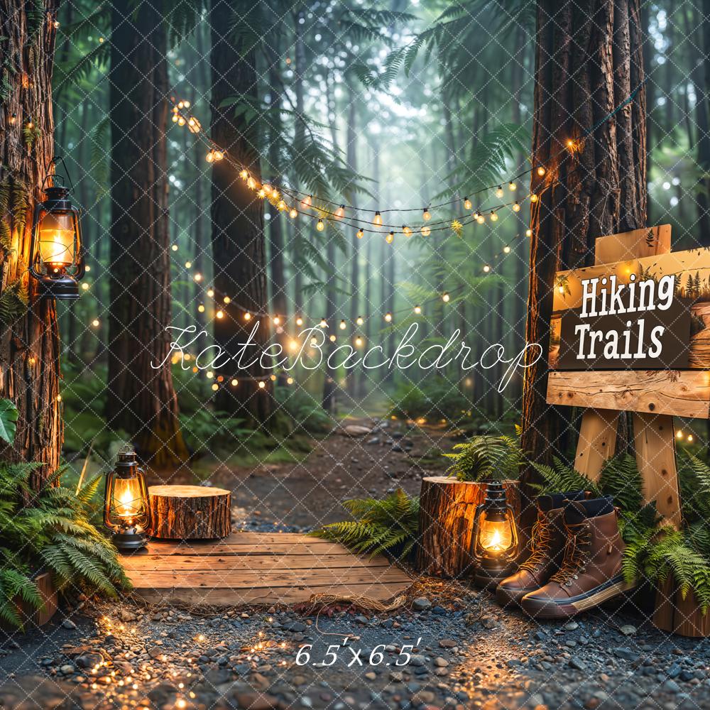 On Sale Kate Forest Hiking Trails Lantern Backdrop Designed by Kate Image -UK
