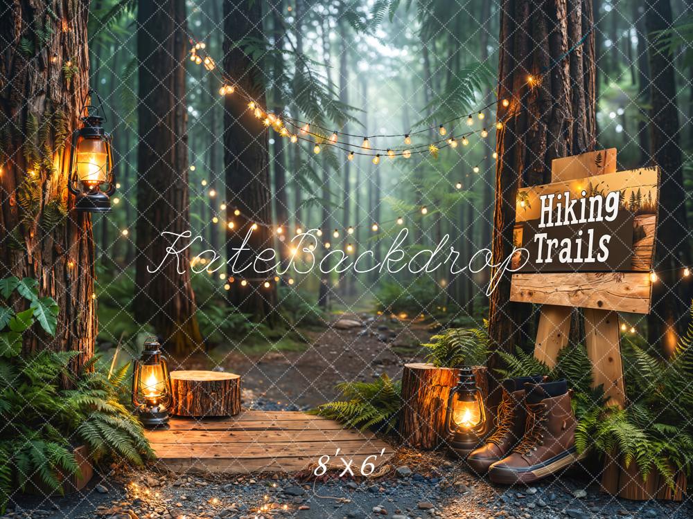 On Sale Kate Forest Hiking Trails Lantern Backdrop Designed by Kate Image -UK