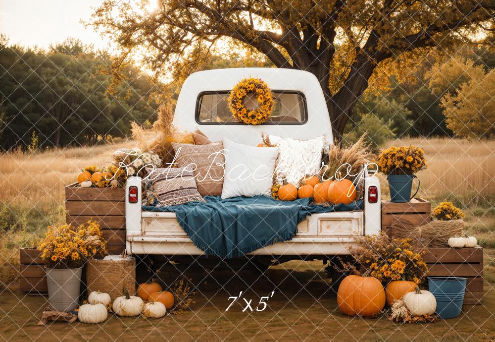Kate Autumn Truck Pumpkin Backdrop Designed by Emetselch -UK