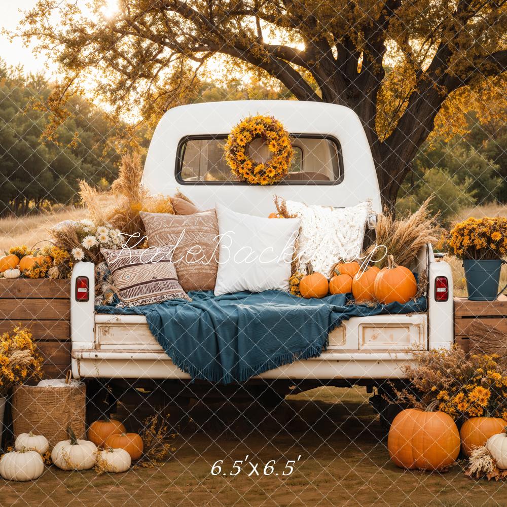 Kate Autumn Truck Pumpkin Backdrop Designed by Emetselch -UK