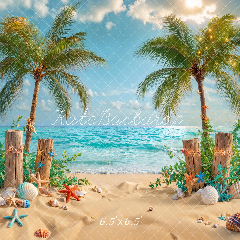On Sale Kate Summer Beach Tropical Starfish Backdrop Designed by Emetselch -UK