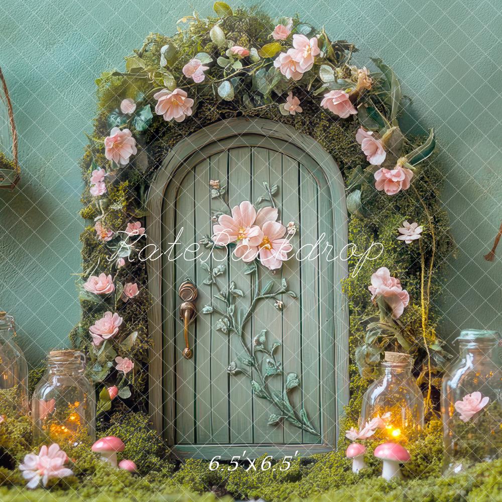 Kate Fairy Tale Door Floral Bottle Fantasy Backdrop Designed by Mini MakeBelieve -UK
