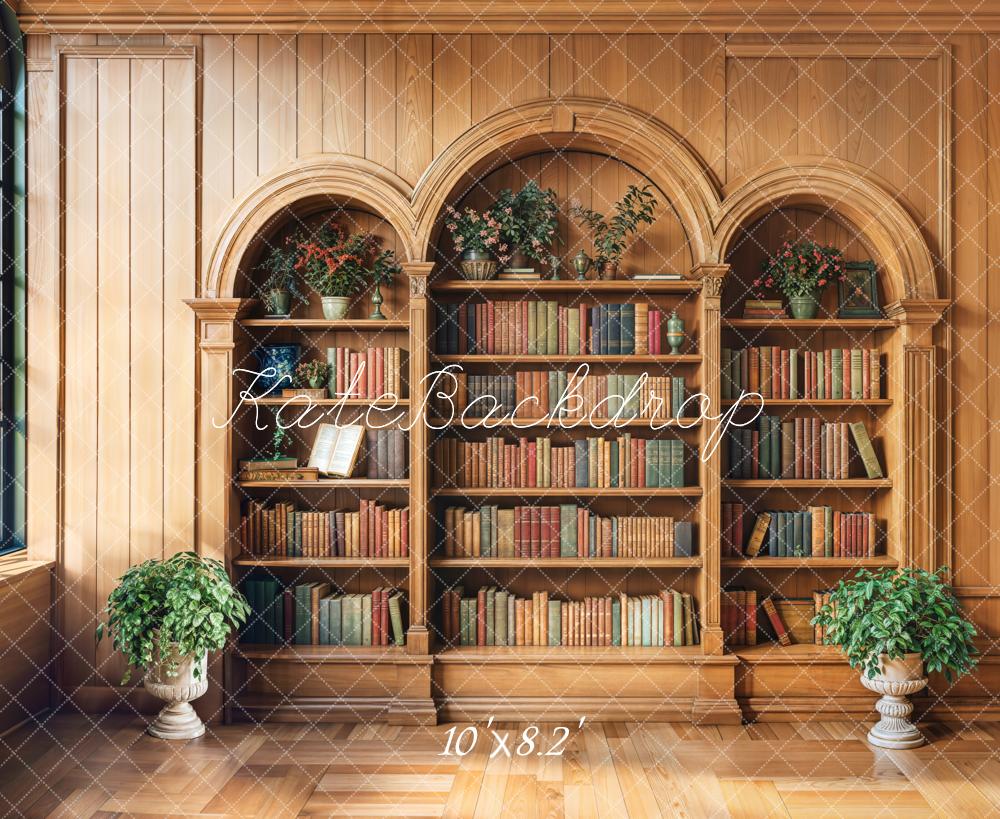 Kate Graduation Wooden Bookshelf Window Backdrop Designed by Emetselch -UK