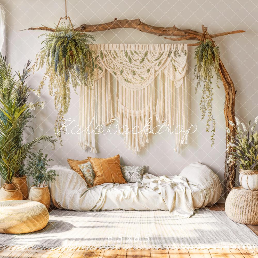 Kate Boho Macrame Plant Arch Cozy Sofa Backdrop Designed by Emetselch -UK