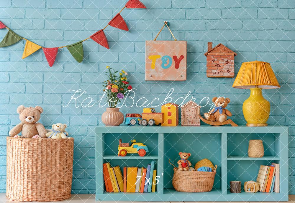 Kate Cake Smash Kids Room Toy Shelf Backdrop Designed by Emetselch -UK