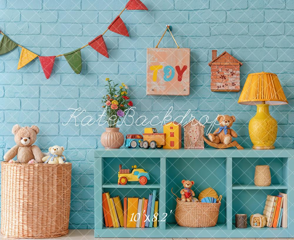 Kate Cake Smash Kids Room Toy Shelf Backdrop Designed by Emetselch -UK