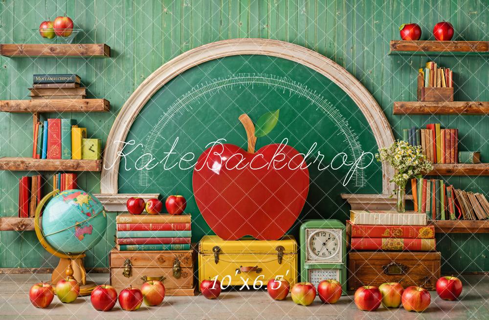 Kate Back to School Apple Arched Chalkboard Backdrop Designed by Emetselch -UK