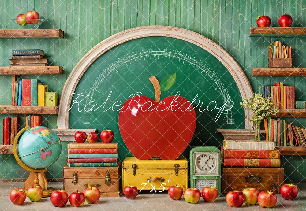Kate Back to School Apple Arched Chalkboard Backdrop Designed by Emetselch -UK