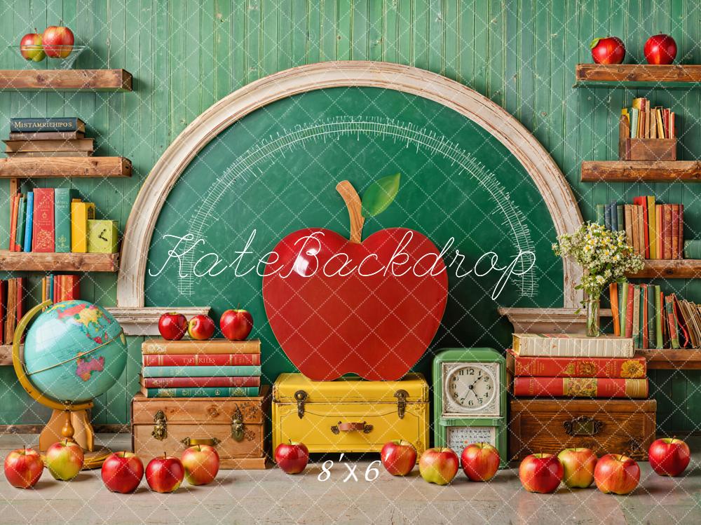 Kate Back to School Apple Arched Chalkboard Backdrop Designed by Emetselch -UK