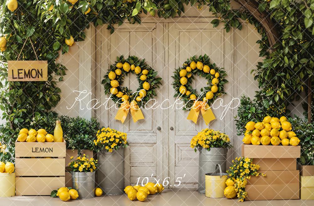 Kate Summer Lemon Door Shop Backdrop Designed by Emetselch -UK