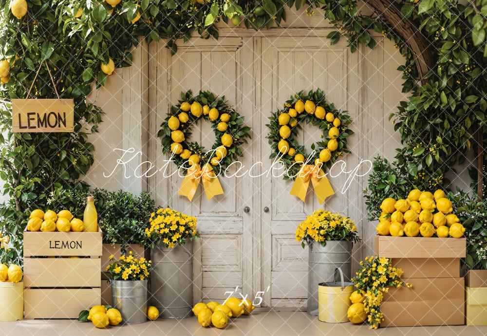 Kate Summer Lemon Door Shop Backdrop Designed by Emetselch -UK