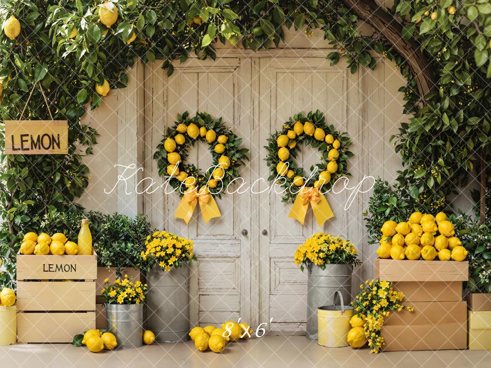 Kate Summer Lemon Door Shop Backdrop Designed by Emetselch -UK