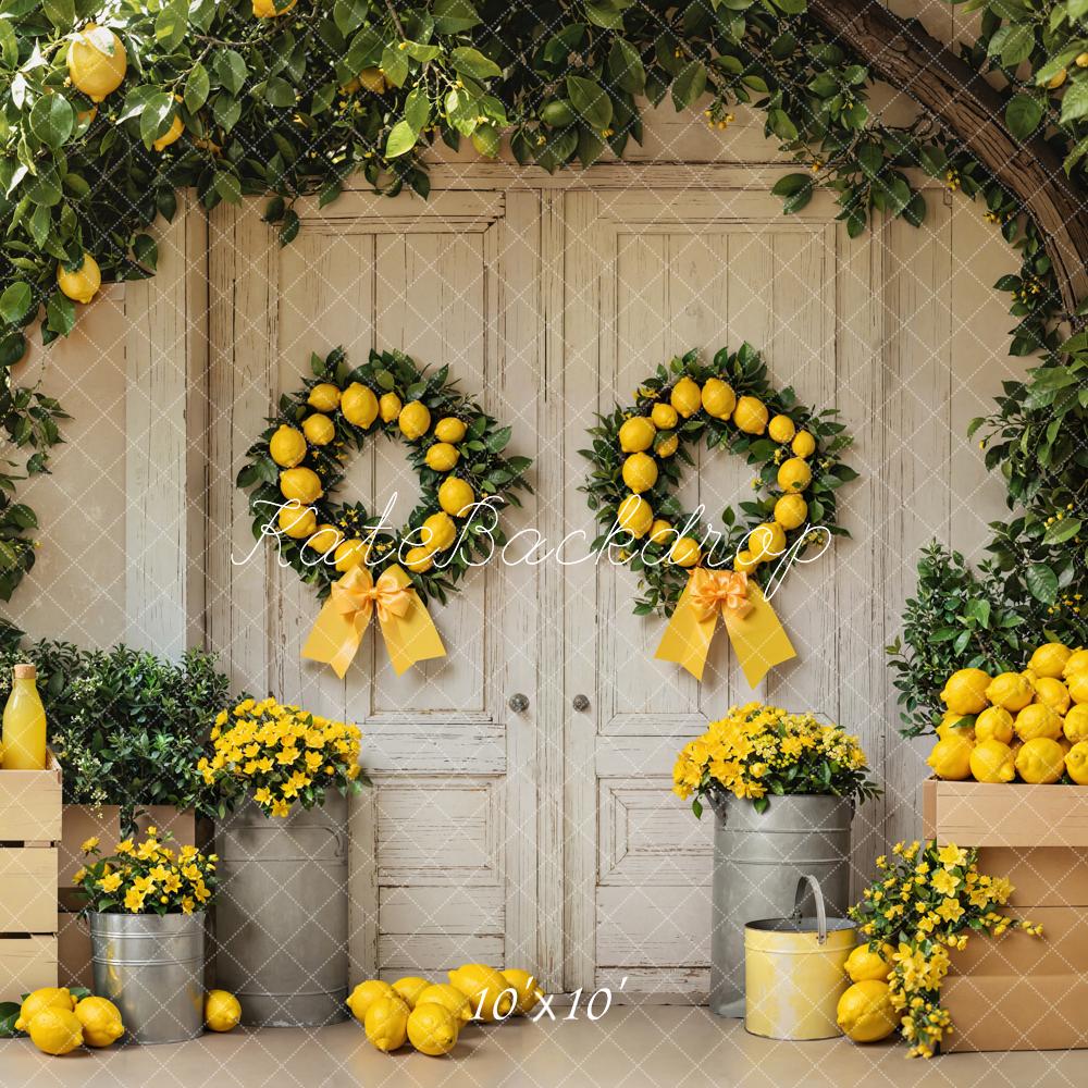 Kate Summer Lemon Door Shop Backdrop Designed by Emetselch -UK