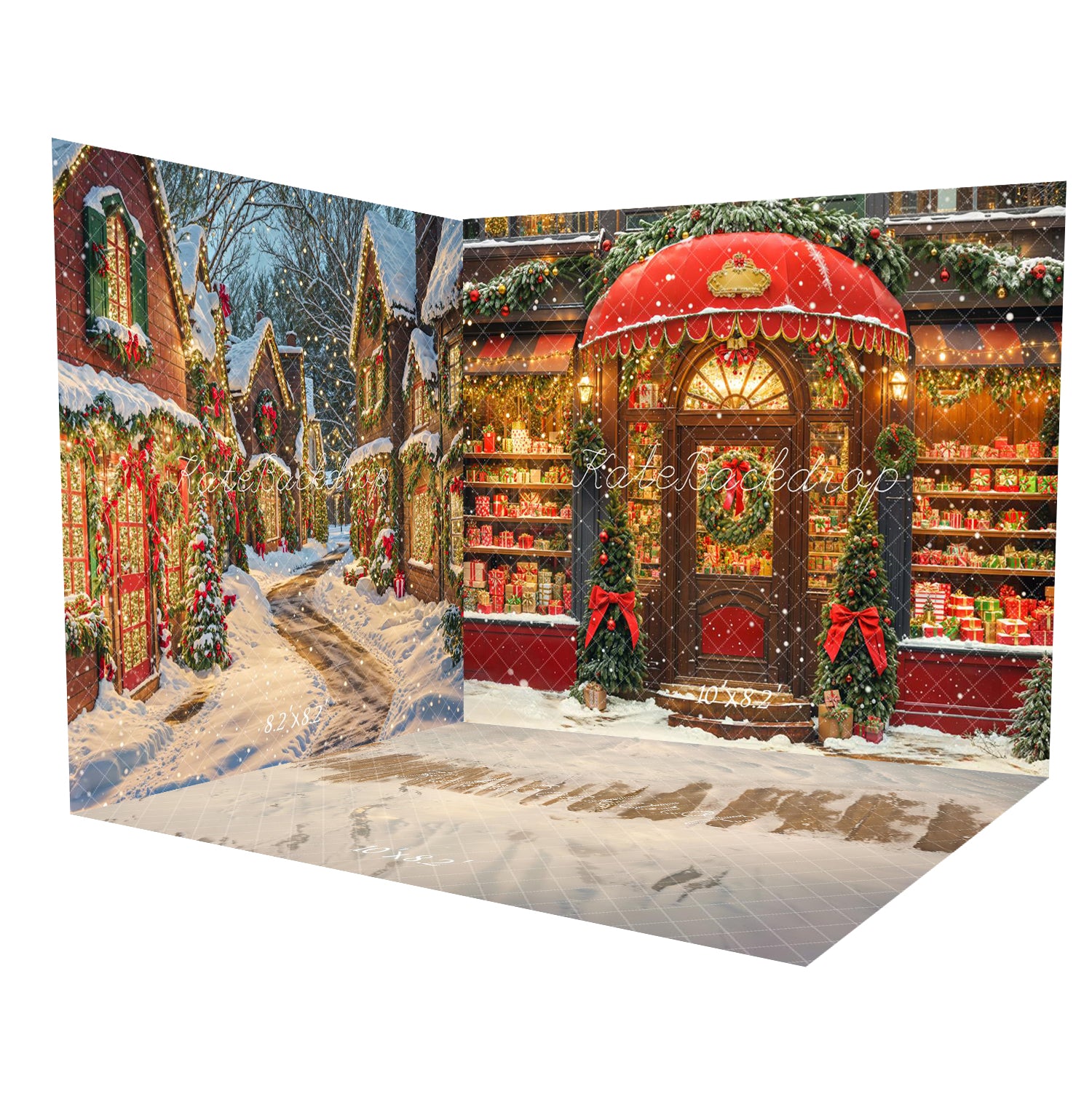 Kate Christmas Gifts Shop Snowy Village Room Set -UK