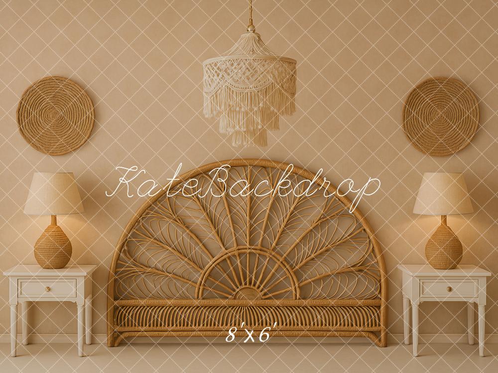 Kate Boho Headboard Beige Backdrop Designed by Ashley Paul