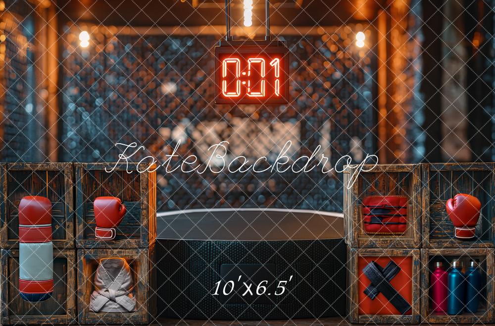 Kate Father's Day Boy Boxing Gym Sports Backdrop Designed by Mini MakeBelieve