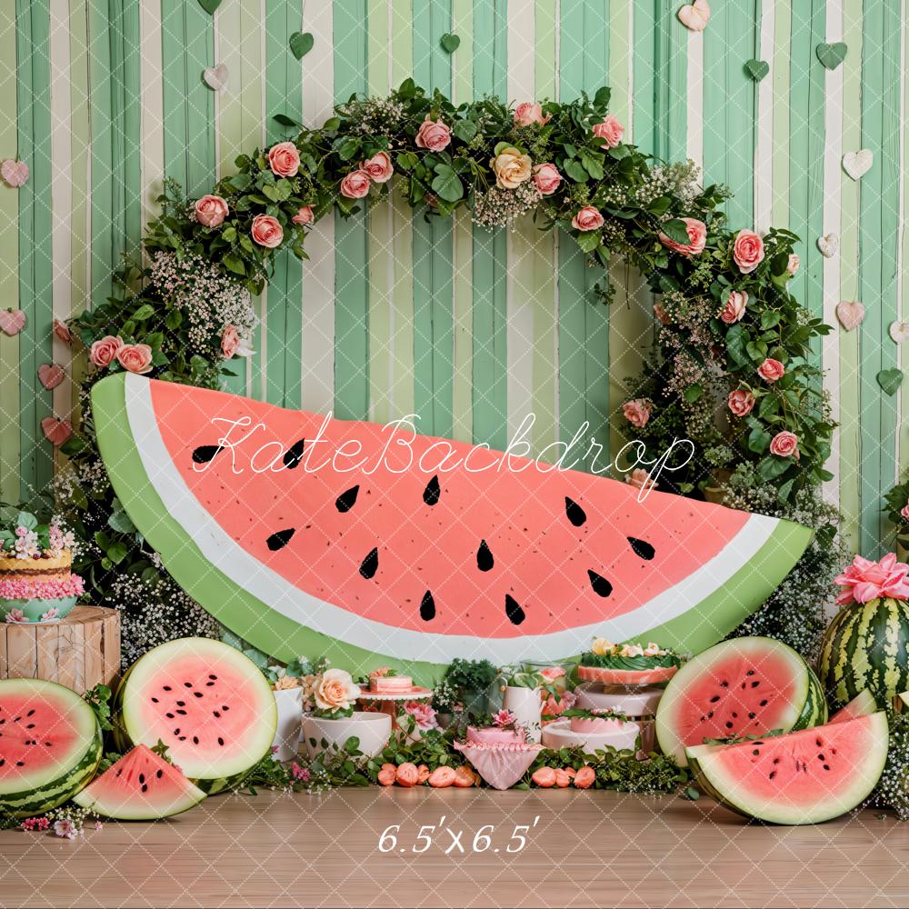Kate Summer Watermelon Arch Green Backdrop Designed by Emetselch