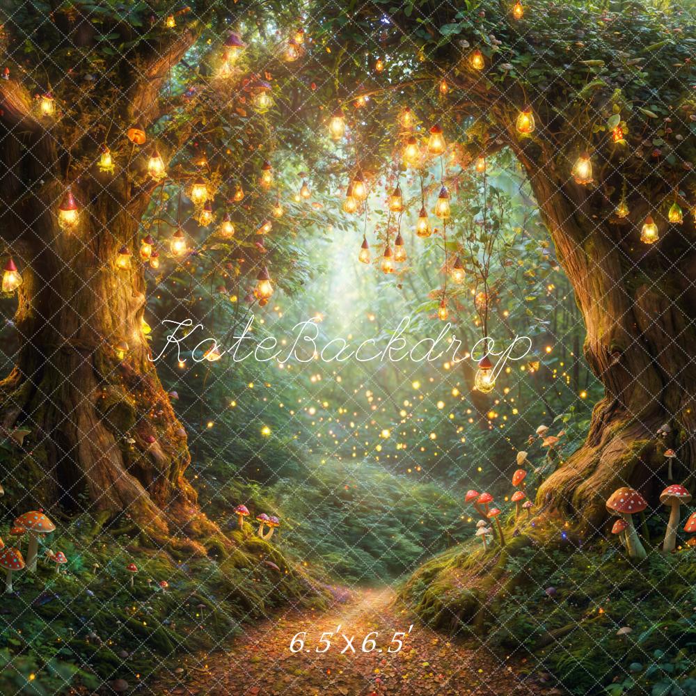 Kate Fairy Tale Forest Lights Mushrooms Backdrop Designed by Emetselch -UK