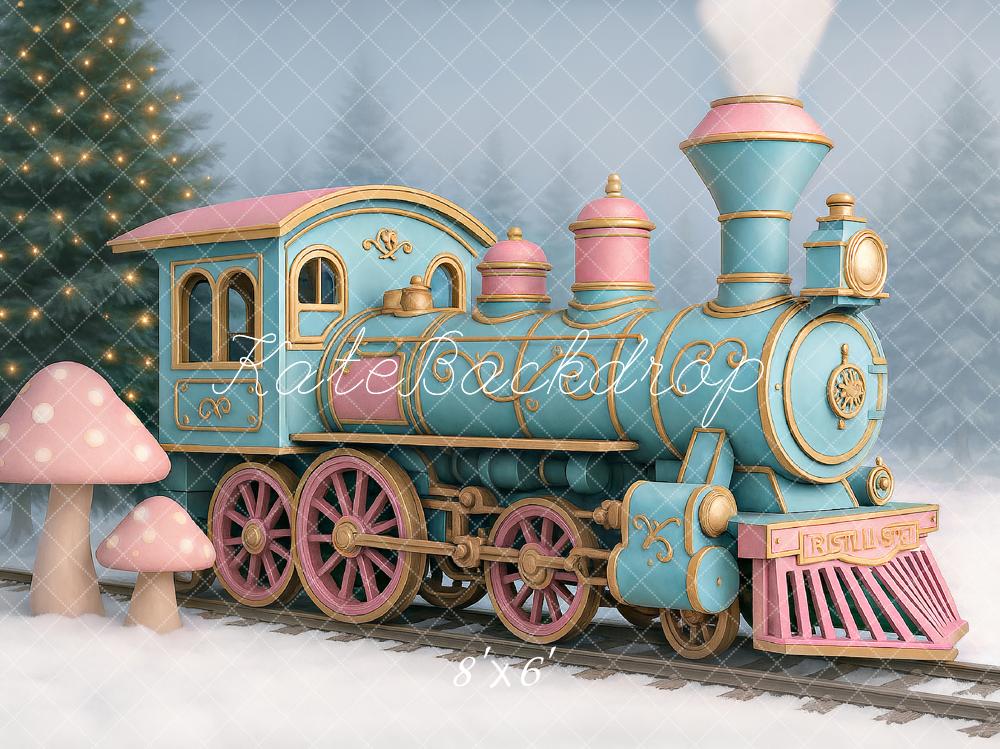 Kate Winter Polar Train Snow Christmas Backdrop Designed by Ashley Paul -UK