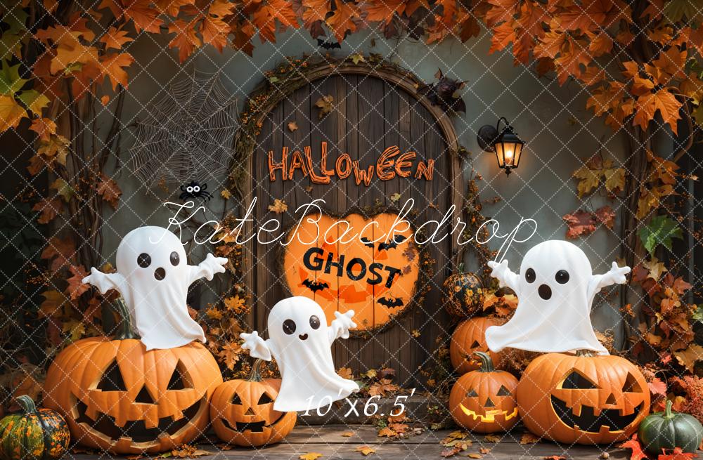 On Sale Kate Halloween Ghost Pumpkin Vintage Door Backdrop Designed by Emetselch