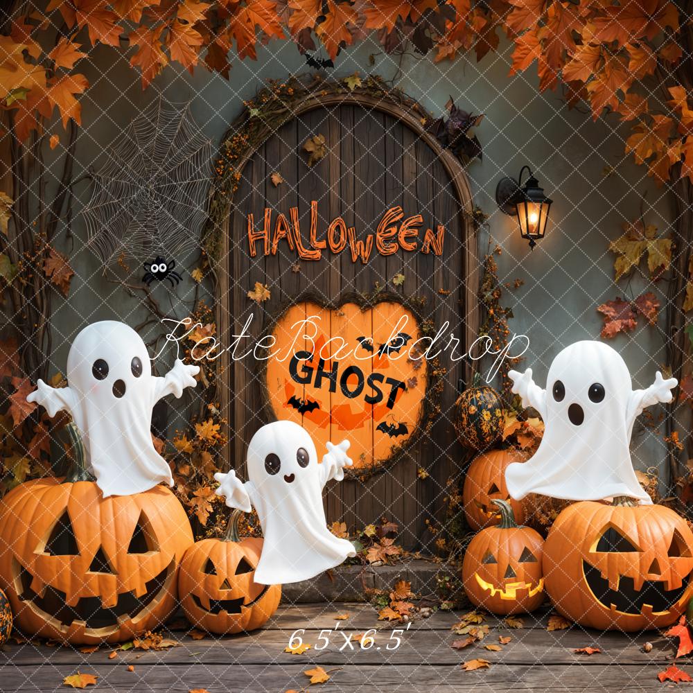On Sale Kate Halloween Ghost Pumpkin Vintage Door Backdrop Designed by Emetselch