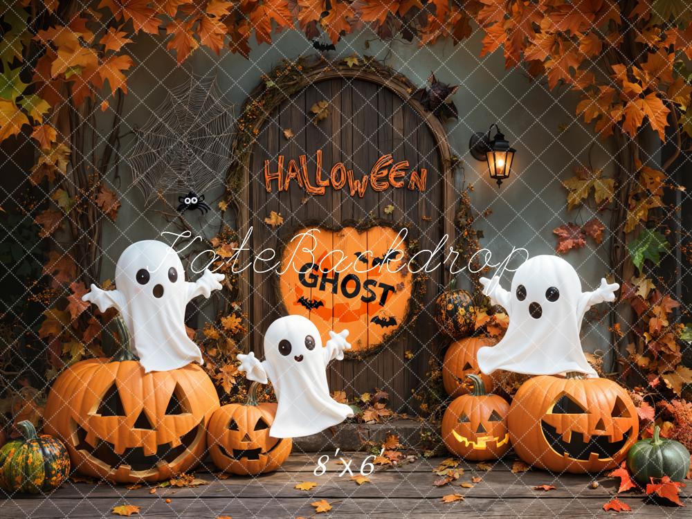 On Sale Kate Halloween Ghost Pumpkin Vintage Door Backdrop Designed by Emetselch