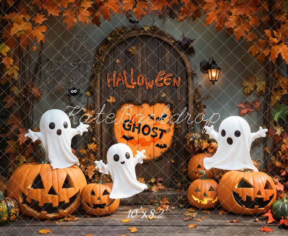 On Sale Kate Halloween Ghost Pumpkin Vintage Door Backdrop Designed by Emetselch