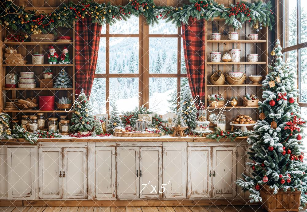 Kate Christmas Rustic Kitchen Backdrop Designed by Emetselch
