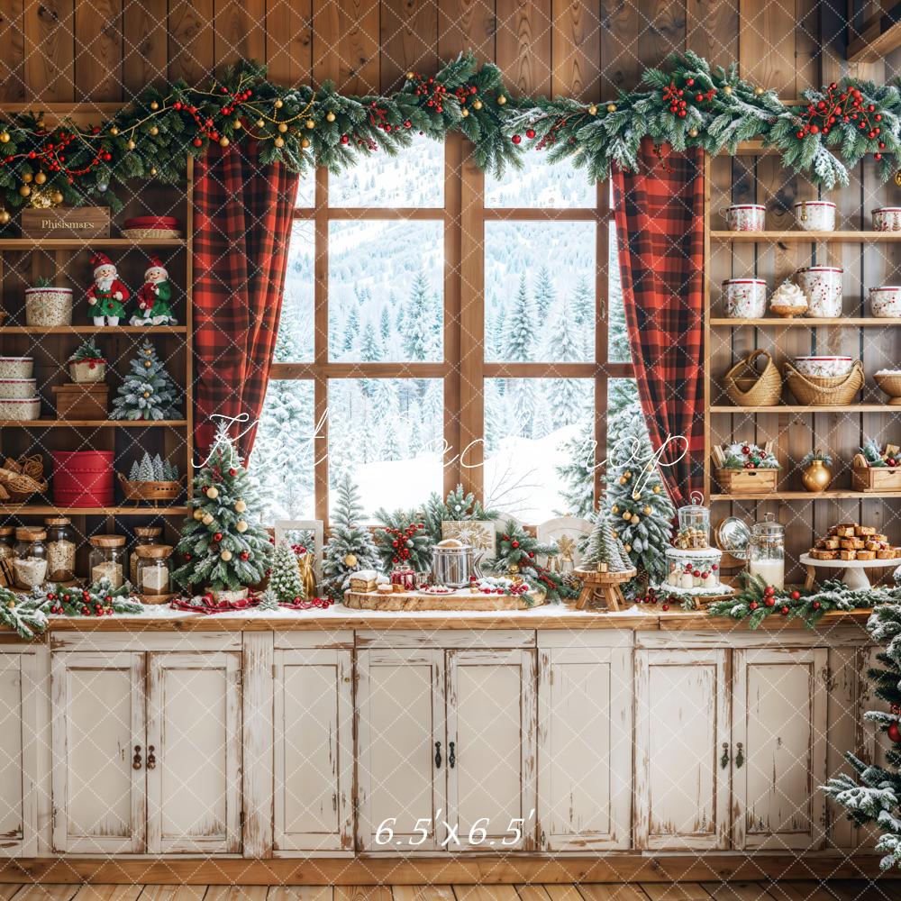 Kate Christmas Rustic Kitchen Backdrop Designed by Emetselch