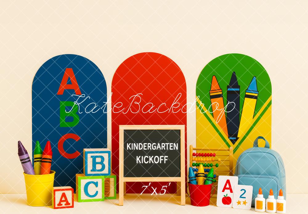 Kate Back to School Crayons Backdrop Designed by Patty Robert -UK